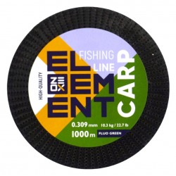 Лісочка на вудлище, ZEOX Element Carp Fluo Green, 1000м, перетин 0.309мм